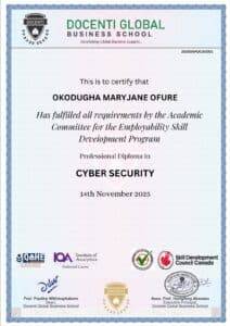 Cybersecurity Diploma Certificate